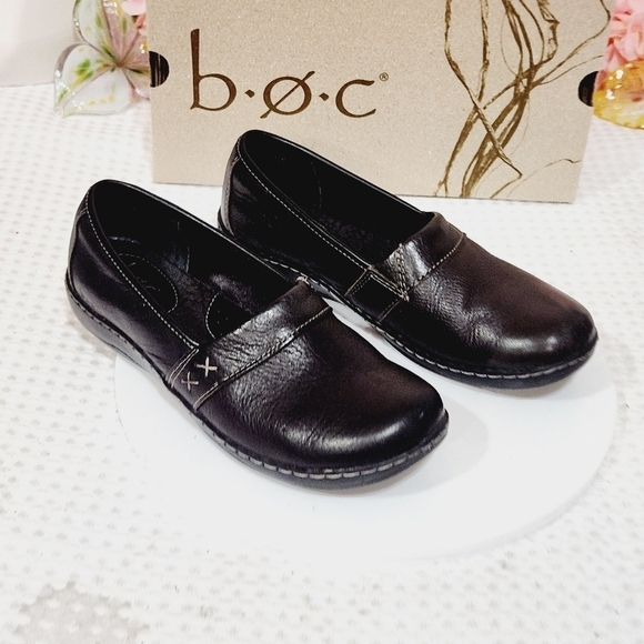 Womens B.O.C. Born Concept Howell Comfort Slip On Flats Black Leather Sz 9.5 - Picture 5 of 11